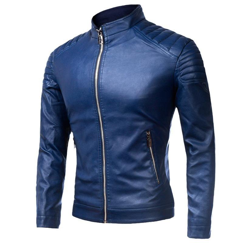 Men's Leather Jacket Men's Autumn/winter Motorcycle Casual Coat Men's