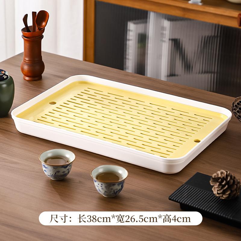 Double-layer Leaking Drain Tray Household Drain Tray Bowl and Chopsticks Tea Cup Rectangular Storage Tray