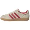Originals Gazelle Abrasion Resistant Low Top Skateboard Shoes Women's Beige Red JS1402