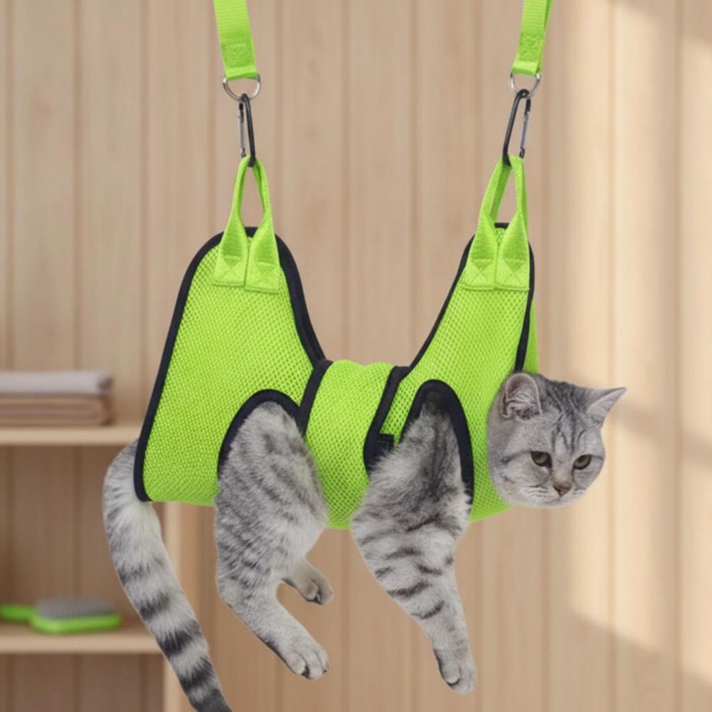 Dog Grooming Support | Breathable Mesh Fabric, Pet Harness with Straps,