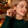 Festive Jewelry for Women 1 Pair Christmas Earrings Women, Xmas Tree Dangle Gift Her Stud Earrings, Sparkling Rhinestone Holiday Festival Accessories