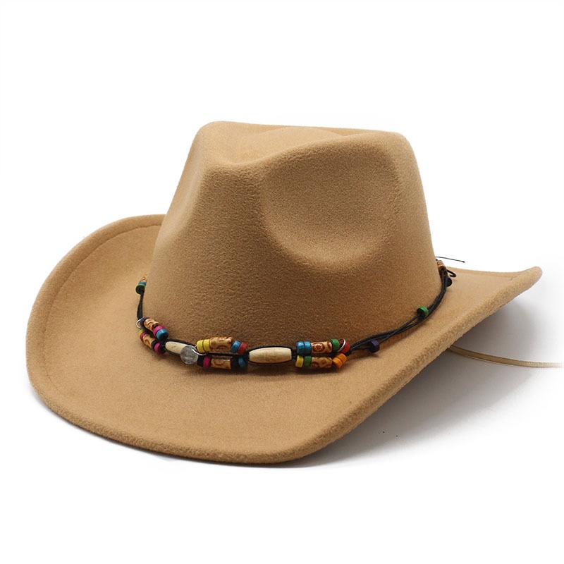 British Wool Western Ethnic Cowboy Hat