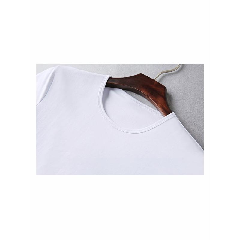 European sizes Men's Short-Sleeve T-Shirt, Stylish Letter Print, Casual Crew Neck, Breathable Sport Top, Comfortable, Fashionable Streetwear