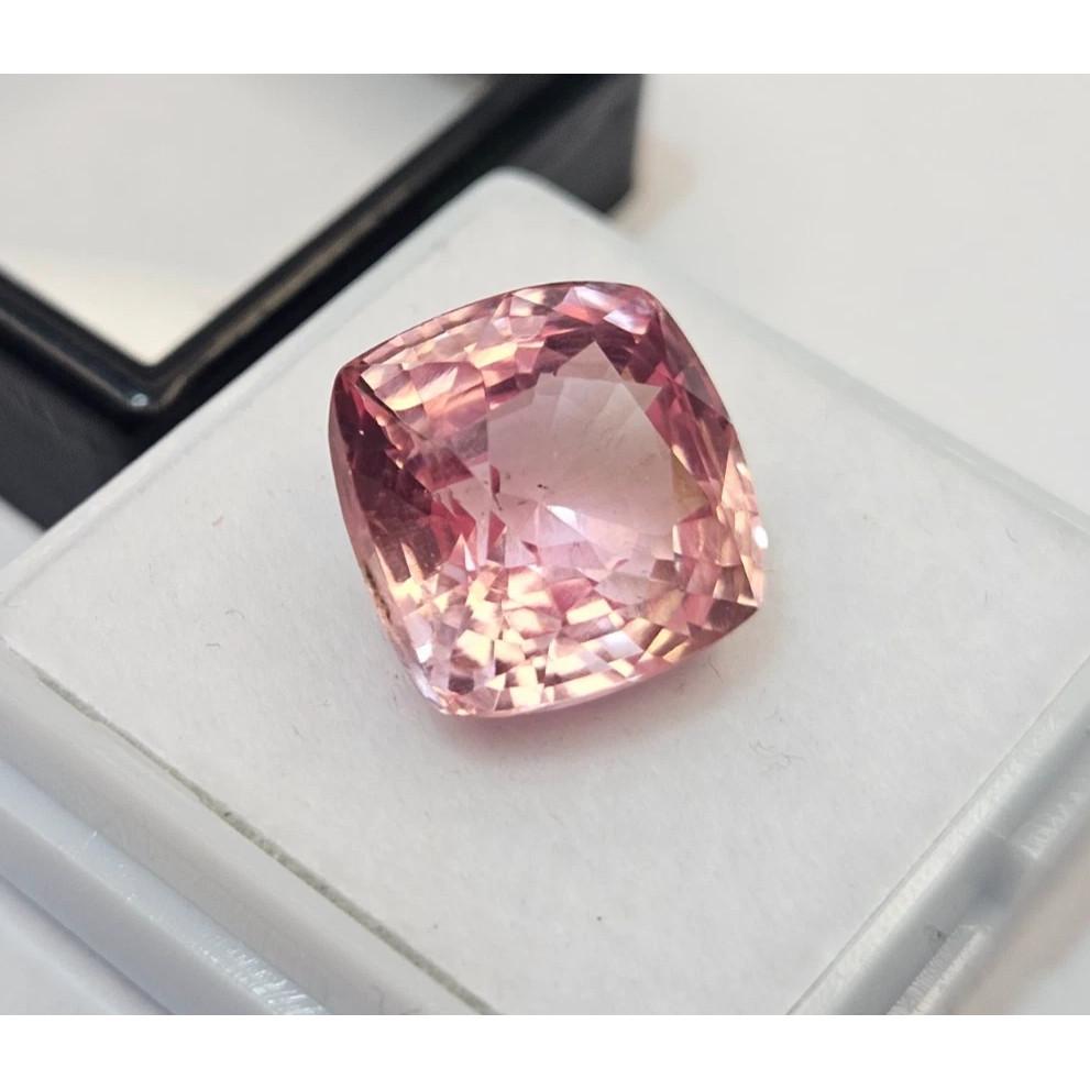Morganite Pink Color 11-12 Ct Cushion Cut Fabulous Certified Loose Gemstone
