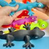 1Pcs Simulation Lizard Colorful  Toys Cartoon Tpr Stretchy Lizard Toy Soft Stress Relief Squeeze Fidget Toy For Children