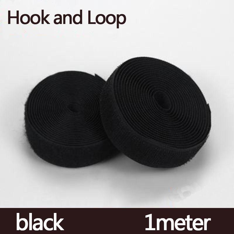 

Самоклеящиеся ленты-липучки без клея Волшебные нейлоновые ремни DIY Швейные аксессуары 20/25/30/50мм Черный 5 метров/пара 20mm Wide
