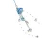 Elegant Jellyfish Inspired Phone Charm Portable Keychain with Crystal Star and Pearls Accents for Phone Accessorizing
