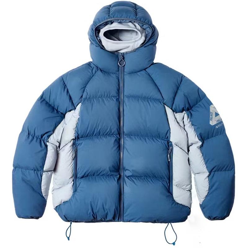 

Зимняя унисекс куртка с подкладкой, толстое хлопковое пальто, модный колор-блок, свободный крой, теплая верхняя одежда, парная зимняя куртка L