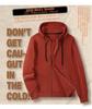 Men's Plus Size Fleece Hooded Zipper Sweatshirt with Velvet Lining