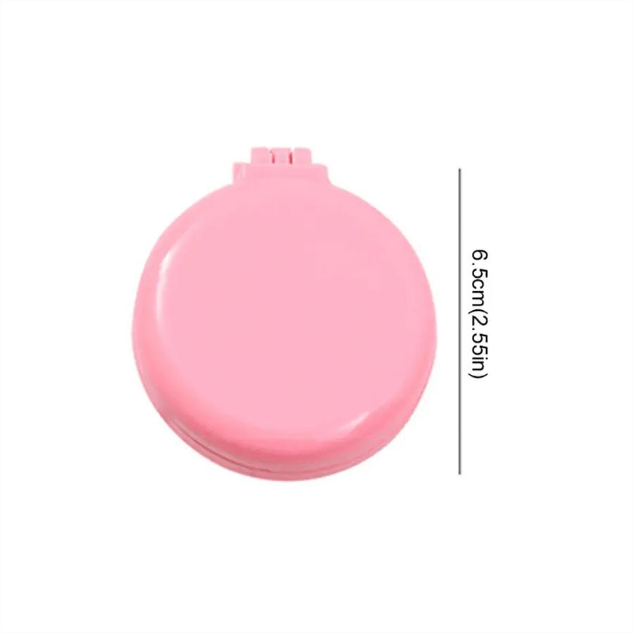 1pc Folding Travel Mirror Hair Brush Round Folding Pocket Size Hair Brush Mini Hair Comb Compact Travel Size Hair Massage Comb For Women