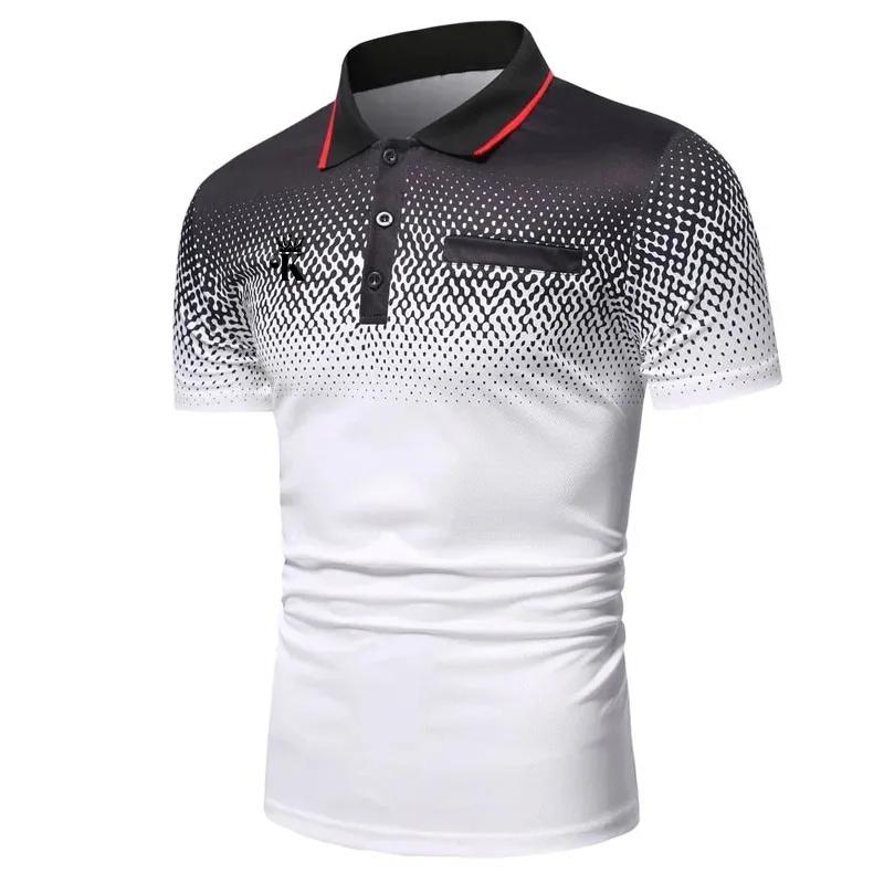 Casual Printed Polo Shirts Men Slim Fit Men's T-Shirt New Summer Men Clothing