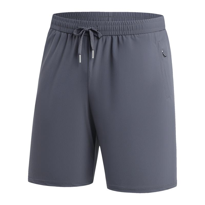 Summer Ice Silk Shorts for Men, Thin, Quick Drying, Breathable Casual Pants, Men's Loose Five Quarter Pants, Men's Beach Pants, Men's Sports Pants