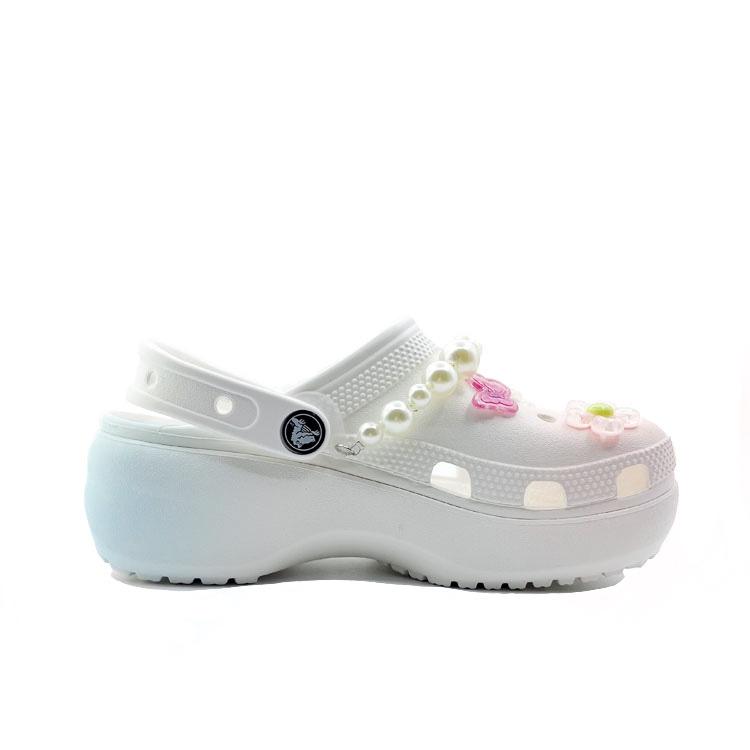Crocs Klassischer Plateau-Clog Interstellar Strandreise Vielseitig Modetrend EVA Lochschuhe Unisex Grün Rosa