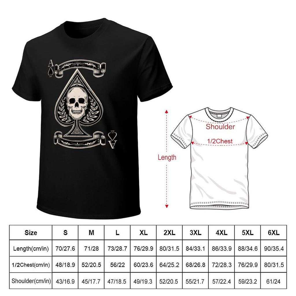 Ace of Spades Skull Heavy Metal Gothic Rock Lover Biker Gift TShirt oversizeds plain men t shirts