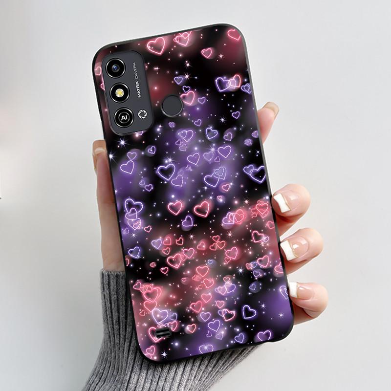For ZTE Blade A53 Case For ZTE Blade A53 Pro Phone Back Cover Silicone Soft Black TPU Luxury Cute Love Rabbit Funny Bumper Shell
