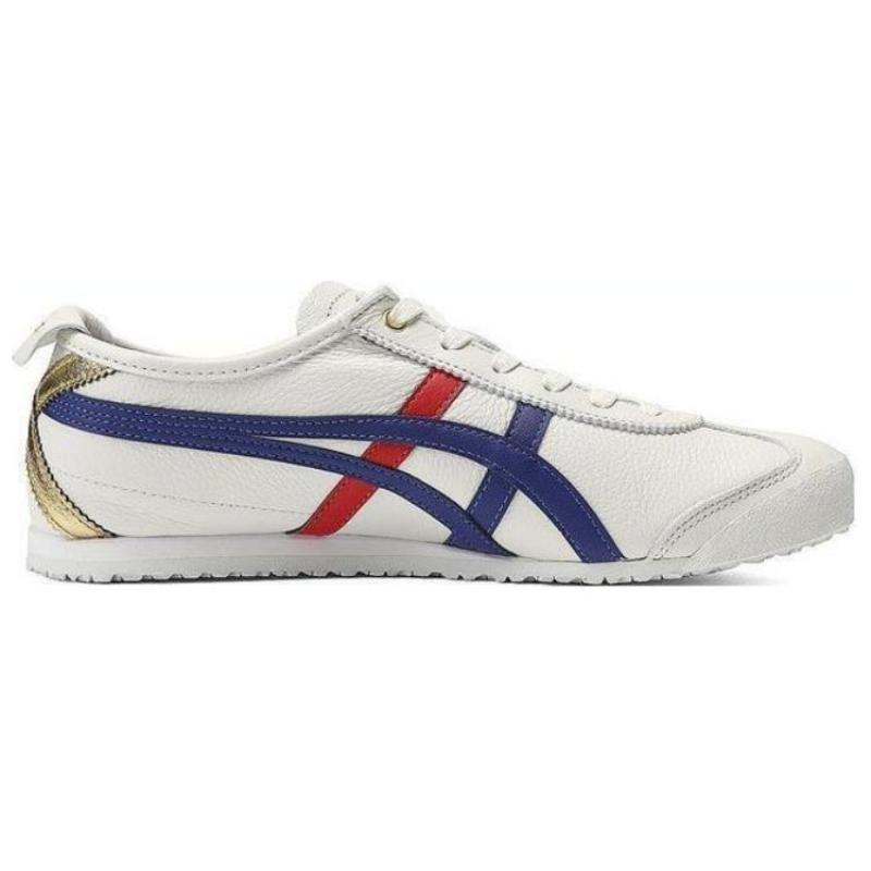 ONITSUKA TIGER נעלי סניקרס Mexico 66 לבן כחול כהה אדום זהב 1183B511-100
