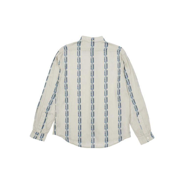 Palace FW21 Razor Sharo Shirt Chain Pattern Long Sleeve Shirt Unisex Shirts White P21SHT008