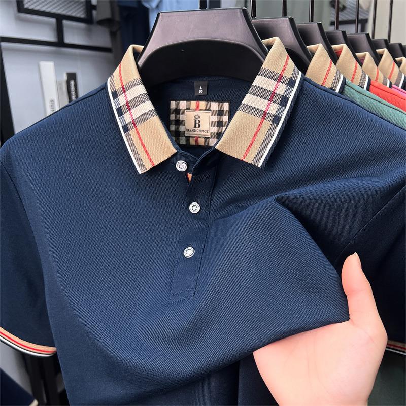 Zomer Polo Shirt met Korte Mouwen voor Heren - Volwassen, Veelzijdige Business Casual Kleding