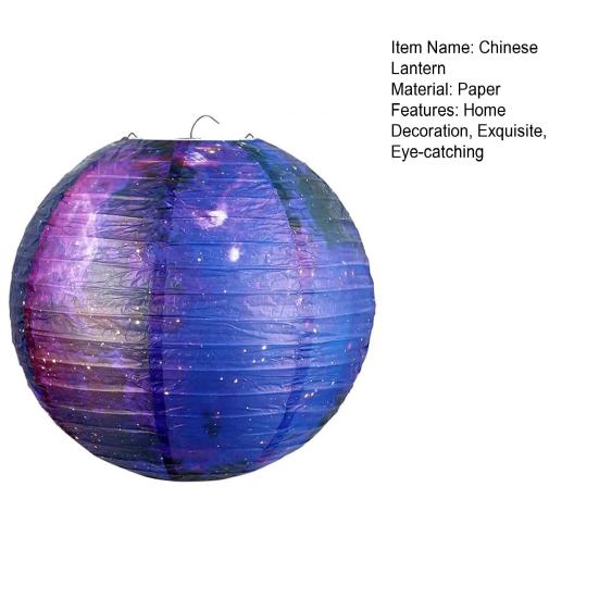 Chinese Style Paper Lantern Space Star Print Hanging Paper Lanterns for Home Ceiling Decor Birthday Party Supplies