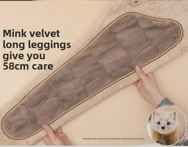 Severovýchodní bavlna Pětivrstvé zesílené zimní teplé kalhoty s chrániči kolen - Unisex legíny s vysokým pasem