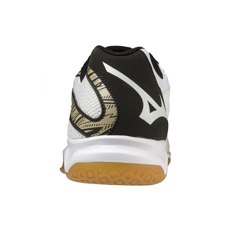 Mizuno Thunder Blade 3 Unisex Volleyball Shoes White Black Gold V1GA217009
