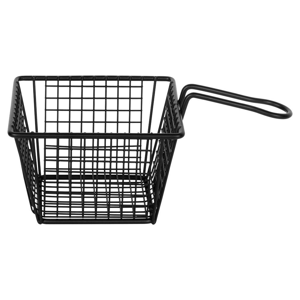 French Fries Basket Snacks French Fries Serving Appetizers Container Black