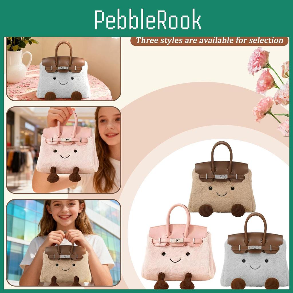 Plush Storage Bag Can Cute Hold Cosmetics Mobile Phones And Computers Beautiful Makeup Storage Bag