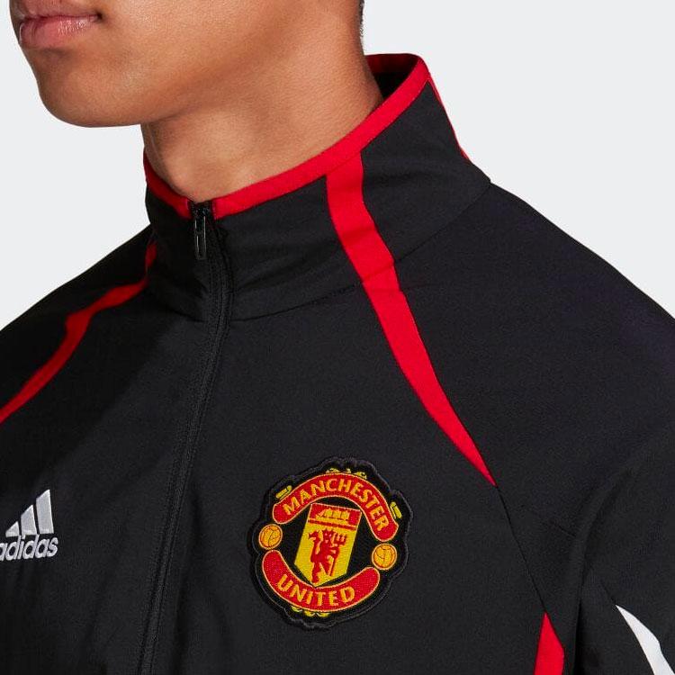 Adidas Striped Logo Stand Collar Long Sleeve Jacket Men Jackets Black H64069