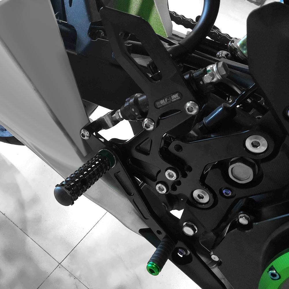 Adjustment Rider Motorcycle Footrests Rearset Rear Footpeg Foot Rests For Kawasaki Ninja 400 Z400 2019-2023 Ninja400 Ninja 250