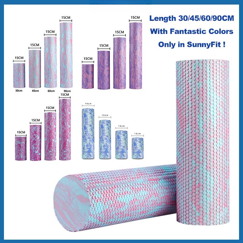 30/45/60/90cm 6 Punti Massaggio Angolari Rullo Palestra Rilassante Muscolo EVA Rullo Yoga Fantastico Multipli Colori Fitness Rullo in Schiuma