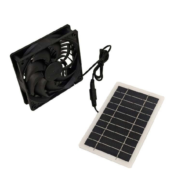 Energy Efficient Solar Exhaust Cooling Fan For Workspaces High Performances Airflows Lightweight Silicone Plastic Build Simple Installation