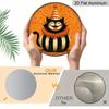 2D Flat 1pc/2pcs, Decorative Plaques and Ornaments Sign, Round Aluminum Vintage Halloween Clown Black Cat Hanging Sign, Smiling Tongue Out Cat Wall