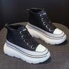 Women's High Top Cowhide Platform Sneakers - Autumn Breathable Casual White Shoes
