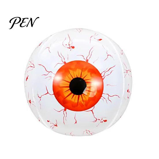 Inflatable Horror Party Supplies Simulated Eyeball Balloon, Theme Halloween Decoration, Large Aluminum Foil Balloon Set Spooky Eye for Indoor