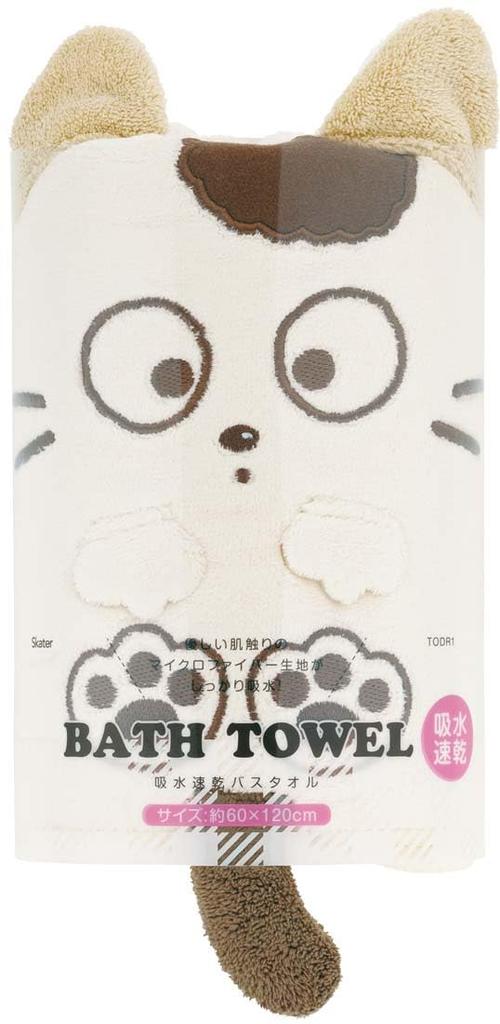 Skater Water Absorbent Quick Drying Bath Towel Tama Friends Do You Know My 60cm X 120cm & Tama? TODR1-A