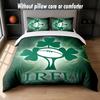 Ireland Rugby Design Bed Bedding Set 1 Duvet Cover + 2 Pillowcases Soft Breathable Household Bed Linens