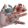 Fashion Rhinestone Crab Brooches Personalized Creative Animal Pin For Women Clothing Coat Accessries Gifts