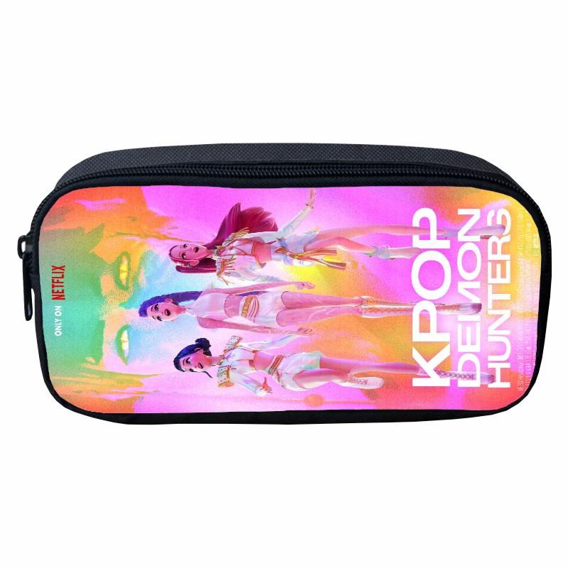 Printed Huntrix Kpop Witch Hunters K-POP Pencil Case, Cartoon Children's Student Storage Stationery Case