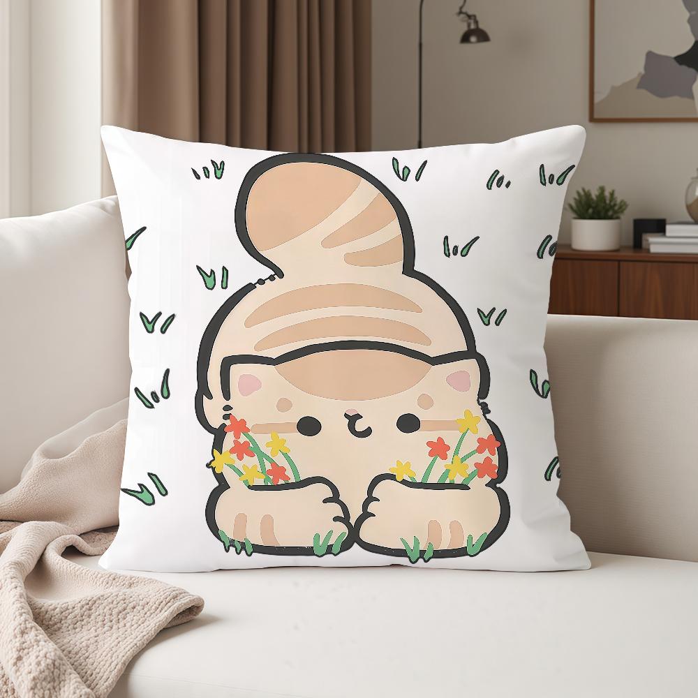 Cute Cartoon Ffluffystar Cats Pillow Case Suitable For Bedrooms Living Rooms Cars Home Decoration