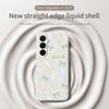 For Samsung Galaxy A17 5G Case White Feathers Pattern Printing Straight Edge TPU Phone Back Cover