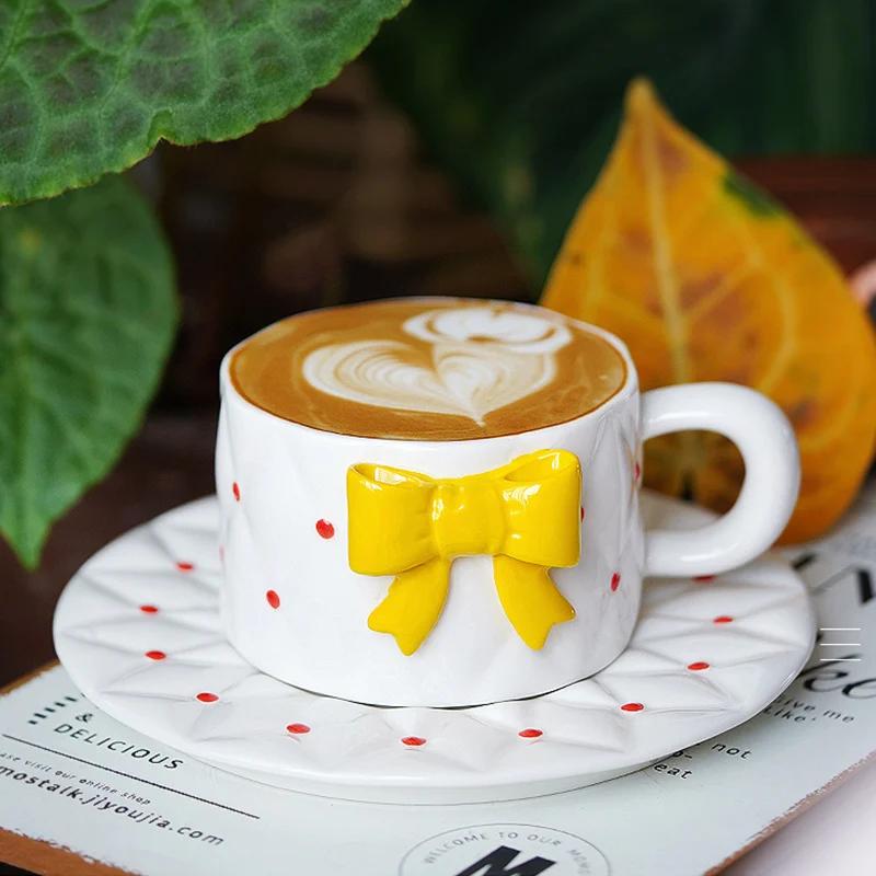 Süße Exquisite Keramik-Kaffeetassen Lässige Büro Nachmittagstee Kaffeetasse Zuhause Frühstück Milchbecher Paarbecher