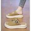 Increase the Height of Casual Beach Cool Slippers Thick-bottomed Summer New Fashion One-word Slippers Women
