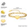 Love Heart Couple Stainless Steel Bracelets For Men Women Adjustable Cuban Chain Bracelets Girlfriend Valentines Day Gift