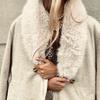 Womens Winter Wool Blend Coat Long Sleeve Notched Collar Oversized Loose Fit Casual Outerwear