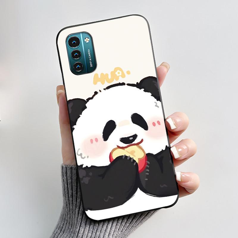 For Nokia G21 G11 Plus Case Cute Love Rabbit Cartoon Black TPU Silicone Soft Cover For NokiaG21 G 11 G11Plus Bumper Phone Case