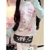TrendHub Japanese Sweet Cartoon Polka Dot Print Women T-shirt Loose Kawaii Contrast Color Cute Graphic Tee Tops Y2k Aesthetic Tshirts
