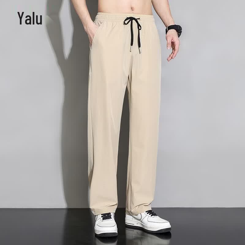 Men s Ice Silk Quick-Dry Straight Pants L