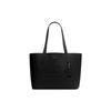 Cameron 34 Solid Color Embossed Logo Snap Pebble Leather Tote Bag Women Tote Bags Black CC050-IMBLK