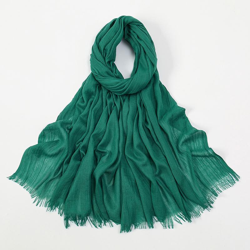 Large Size Cotton Feeling Scarf Women Plain Foulard Femme Luxury Hijab Long Bandana Evening Party Dress Shawls and Wraps