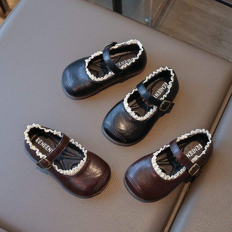 Girls' Leather Shoes 2025 New Spring and Autumn Children's Shoes Baby Fragrant Princess Korean Version of Female Treasure Soft-soled Single Shoes